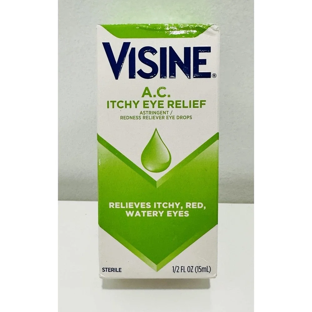 Visine A.C. Itchy Eye Relief Drops Relieves Red Watery Eyes 1/2 fl oz 07/2027